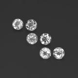 1.5 carat White Round Facet Topaz 4 mm