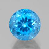 3 carat Swiss Blue Round Facet Topaz 8mm