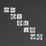 3 carat White Square Facet Topaz 4mmx4mm
