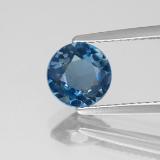 7mm Topaz 1.5ct Round Facet in London Blue