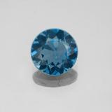 2 carat London Blue Round Facet Topaz 8mm