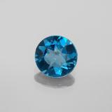 7.5 mm Topaz 1.5ct Round Facet in London Blue