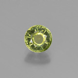 0.8 carat Yellowish Green Round Facet Tourmaline 5.5mm