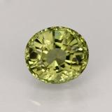 7.5mm x 7mm Tourmaline 2ct Oval Facet in Yellowish Green