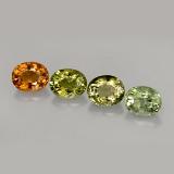 3 carat Multicolor Oval Facet Tourmaline 6x5mm