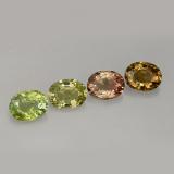 3 carat Multicolor Oval Facet Tourmaline 6.5mmx5mm