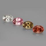 3 carat Multicolor Oval Facet Tourmaline 7mm x 5