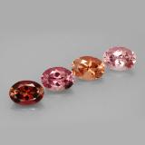 7mmx5mm Tourmaline 3ct Oval Facet in Multicolor