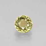 0.9 carat Yellowish Green Round Facet Tourmaline 6mm