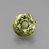 1 carat Yellowish Green Round Facet Tourmaline 6.5mm