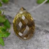 1.5 carat Multicolor Briolette with Hole Tourmaline 7.5mm