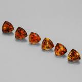 1.5 carat Orange Trillion Facet Tourmaline 4x4mm