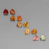 2 carat Multicolor Trillion Facet Tourmaline 4mm x 4