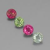 5mm Tourmaline 2.5ct Round Facet in Multicolor