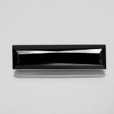 29mmx7.5mm Tourmaline 12ct Baguette / Scissor Cut in Black