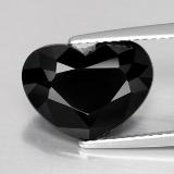 13mmx9.5mm Tourmaline 5ct Heart Facet in Black