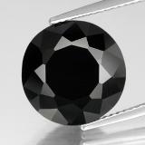 7 carat Black Round Facet Tourmaline 12.5 mm