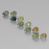 5 carat Multicolor Briolette with Hole Tourmaline 5 mm
