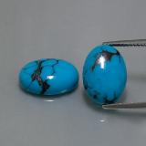 9 carat Blue Oval Cabochon Turquoise 14mm x 10mm