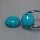 12mm x 10mm Turquoise 7ct Oval Cabochon in Blue