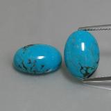 14mm x 10 Turquoise 9ct Oval Cabochon in Blue