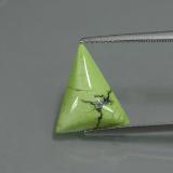 14.5mm x 12mm Turquoise 3ct Trillion Cabochon in Yellow Green
