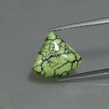3 carat Yellow Green Fancy Cabochon Turquoise 13.5x12.5