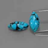 2.5 carat Blue Marquise Cabochon Turquoise 12x6mm