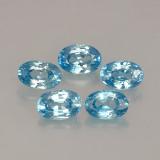 6x4 Zircon 4ct Oval Facet in Blue
