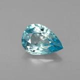 1.5 carat Blue Pear Facet Zircon 8x6mm
