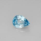 2 carat Blue Pear Facet Zircon 8mmx6mm