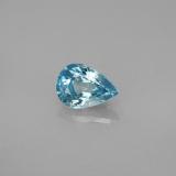 2 carat Blue Pear Facet Zircon 8mm x 6mm