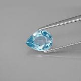 1.5 carat Blue Pear Facet Zircon 7.5mm x 6