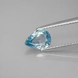 1.5 carat Blue Pear Facet Zircon 8x6