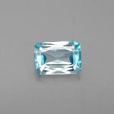 1.5 carat Blue Octagon / Scissor Cut Zircon 7x5