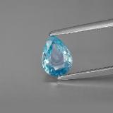 1.5 carat Blue Pear Facet Zircon 8x6mm