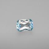 1.5 carat Blue Octagon / Scissor Cut Zircon 7mmx5mm