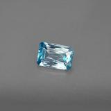 1.5 carat Blue Octagon / Scissor Cut Zircon 7mmx5mm