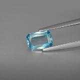 0.9 carat Blue Octagon / Scissor Cut Zircon 7mm x 5mm
