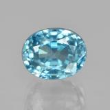 Click for Details 7 carat Blue Oval Facet Zircon 9.5mmx8mm