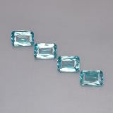 6x4mm Zircon 3ct Octagon / Scissor Cut in Blue