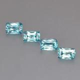 6x4 Zircon 4ct Octagon / Scissor Cut in Blue