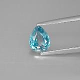 Click for Details 1.5 carat Blue Pear Facet Zircon 7.5mm x 6
