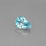 2 carat Blue Pear Facet Zircon 8x5.5