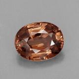 3 carat Rose Orange Oval Facet Zircon 9mm x 7mm