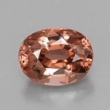 9mmx7mm Zircon 3ct Oval Facet in Rose Orange