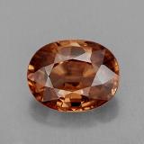 9x7mm Zircon 3ct Oval Facet in Rose Orange
