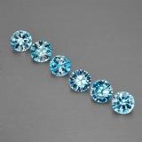 4.5 mm Zircon 2.5ct Diamond-Cut in Blue