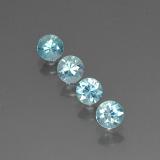 2.5 carat Blue Diamond-Cut Zircon 4.5mm