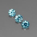 1.5 carat Blue Diamond-Cut Zircon 4.5mm